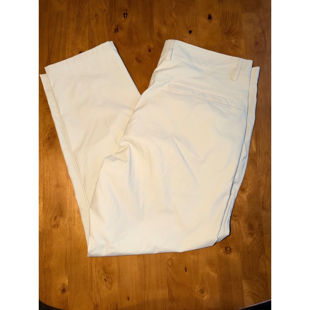 Marcus Pierce Birch Performance Pants Mens 34x28 Cream Off White Golf Chino